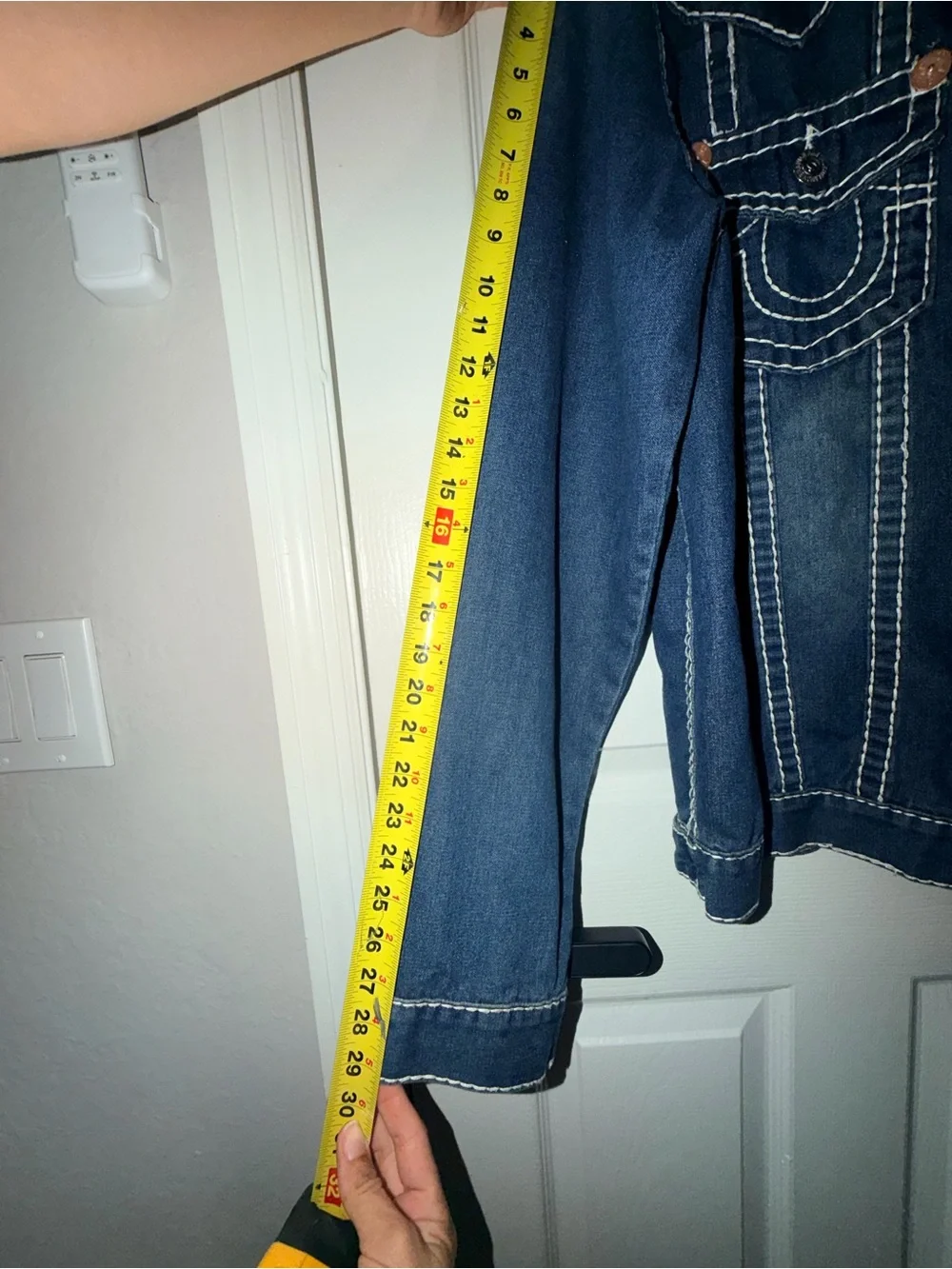 True Religion Men’s Denim Trucker Jacket 2XL Made in USA Y2K
